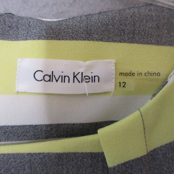 Calvin Klein Yellow and Gray Striped Dress - Picture 4 of 11